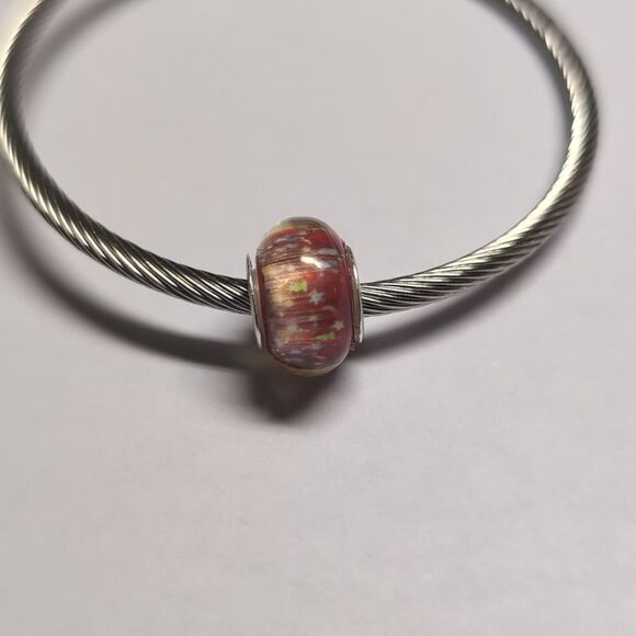 Silver Christmas Charm for Pandora Style Bracelet - Picture 3 of 5